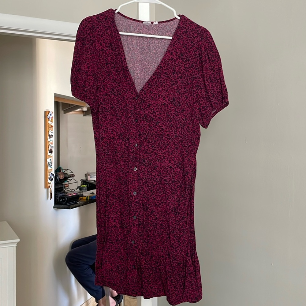 Gap pink button down dress
